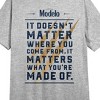Modelo It's What You're Made Of Crew Neck Short Sleeve Gray Heather Women's Night Shirt - 2 of 2