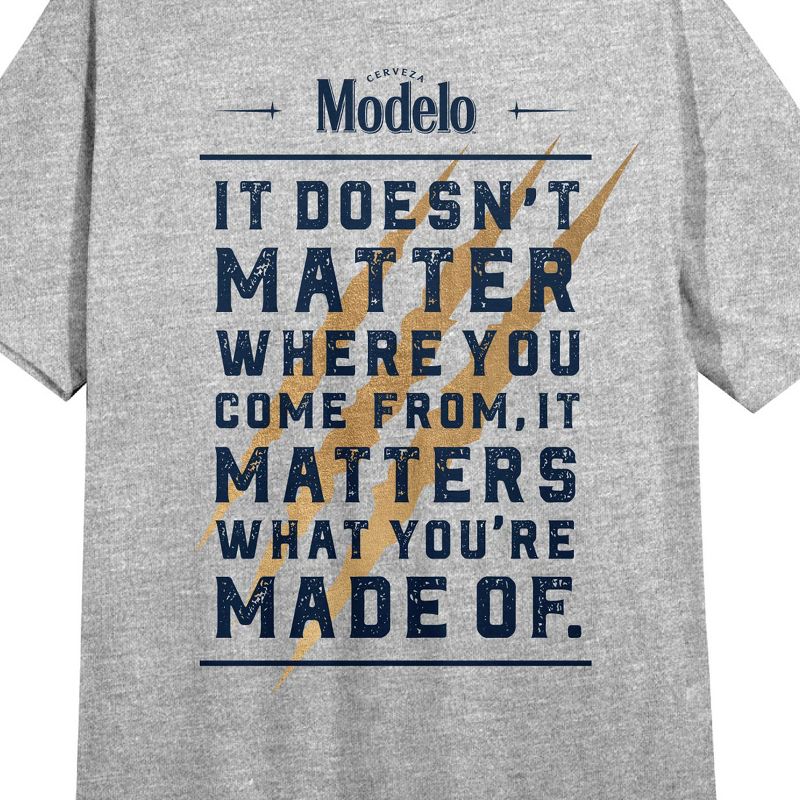 Modelo It's What You're Made Of Crew Neck Short Sleeve Gray Heather Women's Night Shirt, 2 of 3