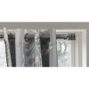 Evideco French Home Goods Adjustable Single Curtain Rod 50"-82" with Layered Disc Finials and Brackets, Available in Taupe or Gray - 2 of 4