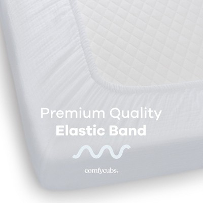 White Muslin Cotton Fitted Crib Sheet for Toddler Mattress