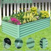 NAYSAYE Galvanized Raised Garden Bed Large Outdoor Metal Planter Box for Vegetables Fruits and Flowers, Green, 70.87"*35.43"*17.72" - 3 of 4