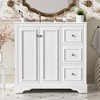 Whisen 36" Bathroom Vanity with Ceramic Sink, 3 Drawers(One Divider), Adjustable Shelf - 2 of 4