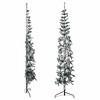 Artificial Half Christmas Tree Green and white PVC, Steel 94.5 in - 4 of 4