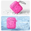 BONGEEK for AirPod Case 2nd 1st Generation Case Cover, Flower Engraved Full Protective Case Soft Silicone Pattern LED Visible,Rose Pink - 3 of 4