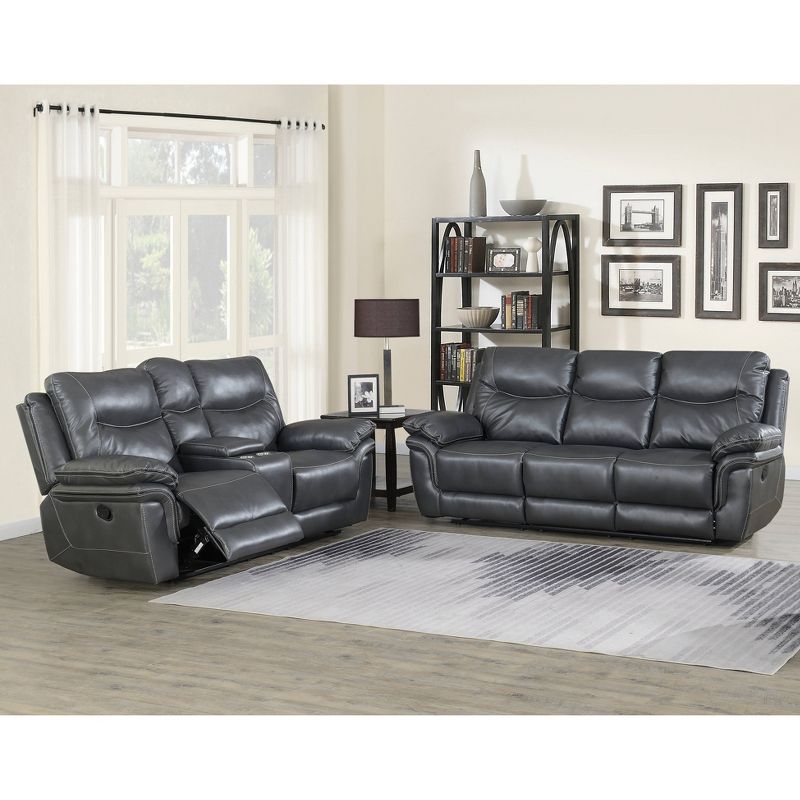 Isabella Upholstered Sofa and Loveseat Set Gray - Steve Silver Co., 3 of 11