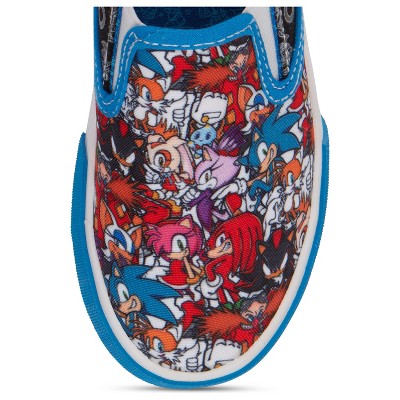 Мужские кроссовки Sonic the Hedgehog Boys Sonic the Hedgehog Sneakers - Sonic Slip On Canvas Sneakers - Sonic, Tails, Knuckles and Shadow Athletic Sneakers (Blue, 3) — фото 5