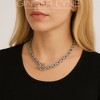 Oval Link Toggle Necklace for Women Heavy Weight 14KT Gold Plated Stainless Steel 18"Ginger Lyne Collection - 3 of 4