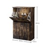 ZHUTA Shoe Cabinet,Hidden Slim Narrow Shoe Rack Cabinet with 2 Drawers for Entryway, Foyer,Hallway,Bedroom,Original Wood Color - 3 of 4