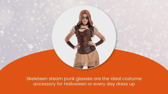 Skeleteen Childrens Steampunk Goggles Costume Accessories, 2 of 7, play video