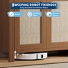 Sideboard Buffet Cabinet Wooden Credenza Storage with Adjustable Shelves, Drawers, Rattan Doors, Accent Buffet Console Table for Dining Room Hallway - 4 of 4
