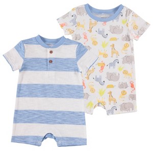Chick Pea Baby Boy Baby Short Sleeve Romper 2 PC Set - 1 of 4