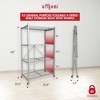 Origami 4 Tier Multipurpose Folding Storage Unit Rack with Lockable Wheels for Indoor or Outdoor Home and Office Organization - 2 of 4
