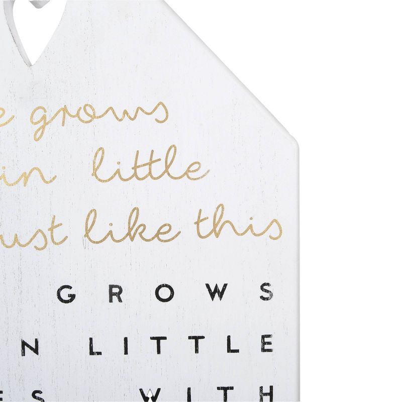 Love Grows Plaque Whitewashed Wood Finish Black - New View, 4 of 7