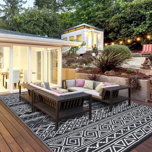 Outdoor Rug Waterproof Outdoor Carpet Patio Rug Mat Reversible Rv Camping Rug-Plastic Straw Rug Outside Outdoor Area Rug for Patio Deck Balcony - 1 of 4