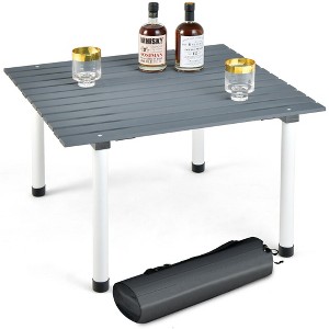 Tangkula Folding Outdoor Camping Table w/ Carry Bag for Beach Picnic BBQ Camping Fishing - 1 of 4