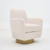 NicBex 360 Swivel Armchair, Accent Chair with Cotton Linen Fabric, Arm Chiar with Ergonomic Design, for Living Room, Bedroom - 2 of 4