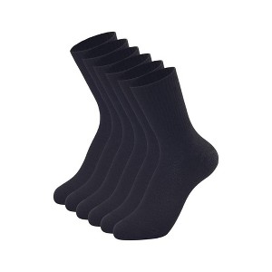 TIME HOLLOW Black Lightweight Casual Thin Calf Socks - 1 of 3