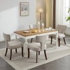 Mid-Century Modern Upholstered Dining Chairs Set of 2, Armless Chairs with Backrest and Metal Legs for Dining Room or Kitchen – The Pop Home - 2 of 4