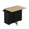 NicBex Kitchen Island on Wheels Kitchen Island with Drop Leaf with 2 Door Cabinet, 2 Drawers, and 3 Shelves - 2 of 4