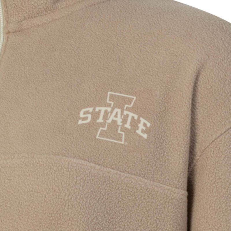 NCAA Iowa State Cyclones Women&#39;s 1/4 Zip Sand Fleece Sweatshirt, 3 of 4