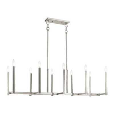 Livex Lighting Alpine 10 - Light Chandelier in  Brushed Nickel