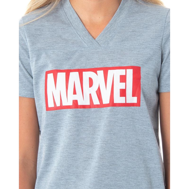Marvel Comics Women's Avengers Brick Logo Tee And Jogger Pants Pajama Set, 2 of 5
