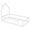 CAVINAS Kids Montessori Bed with House-Shaped Headboard,Floor Bed with Armrest,Twin Size,Gray/White/Pink/Green/Blue/Brown - 4 of 4