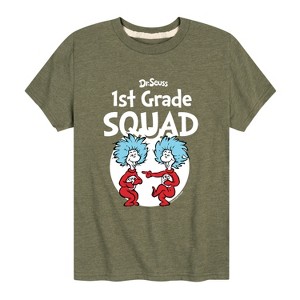 Boys' - Dr. Seuss - Thing 1 Thing 2 1st Grade Squad Short Sleeve Graphic T-Shirt - 1 of 4