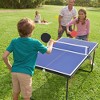 Portable Foldable Table Tennis Table with Net, 2 Paddles, 3 Balls - Family Game Tables for Outdoor and Indoor Use, 54 x 30 x 27 inches - 2 of 4