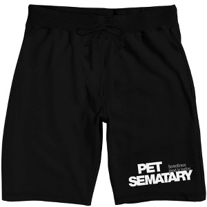 Pet Sematary Logo Men's Black Sleep Pajama Shorts - 1 of 4