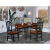 5-Piece Black and Cherry Finish Solid Wood Top - Dining Room Set  - Seats 4 - 2 of 4