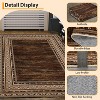 Modern Washable Area Rug, Non-Slip Stain Resistant Low Pile Carpet with Border for Living Room, Bedroom & Kitchen - 2 of 4