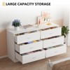 SUGIFT 6 Drawer Dresser, Modern Wood Chest of Drawers for Bedroom, White - 3 of 4