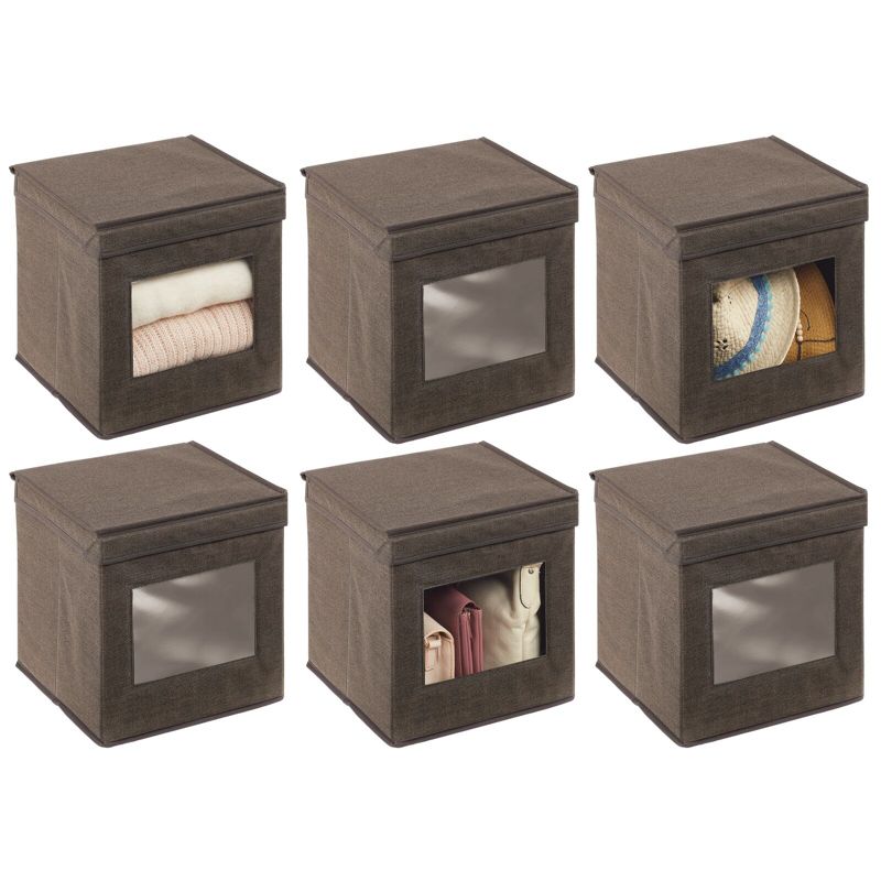 mDesign Fabric Stackable Cube Storage Organizer Box, 1 of 7