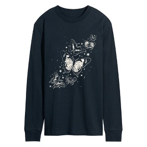 Men's Instant Message Butterflies Stars Long Sleeve Graphic T