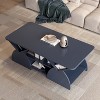 KTMBDW Coffee Table for Living Room with Round Corners, Modern Rectangular Center Table with Storage Shelf for Reception Room, Home Office - 3 of 4