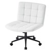 Sapphtopaz Home Office Chair with Wheels, Adjustable Height Armless Desk Chair with Lumbar Support, Swivel Vanity Chair for Office, Study Room - 4 of 4