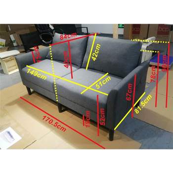 Yaheetech Modern Loveseat Sofa Couch 2-Seater Linen Fabric Upholstery Sofa Couch