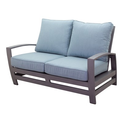Courtyard Casual Cabo Alum Loveseat  Aluminum Frame with Sunbrella Cushions
