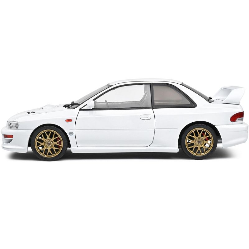 1998 Subaru Impreza 22B RHD (Right Hand Drive) Pure White with Gold Wheels 1/18 Diecast Model Car by Solido, 3 of 6