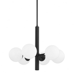 Mitzi Stella 6 - Light Chandelier in  Old Bronze Opal Shiny Shade - 1 of 1