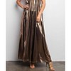 Women's Metallic Wide Leg Jumpsuit - GLAM - 2 of 4