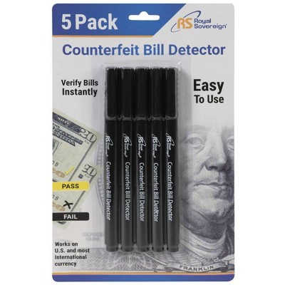Royal Sovereign 5pk Counterfeit Bill Detector Pen