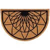 Evideco French Home Goods Half Round Coir and PVC Door Mat 24" x 16" - Modern Diamond Rosace Geometric Design for a Stylish Entryway - 4 of 4