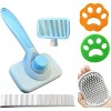 BABYYER Self Cleaning Slicker Brush for Dogs & Cats,Skin Friendly Pet Grooming Deshedding Tool, Puppy Brush for Long Haired Pets, Pet Supplies - 2 of 4