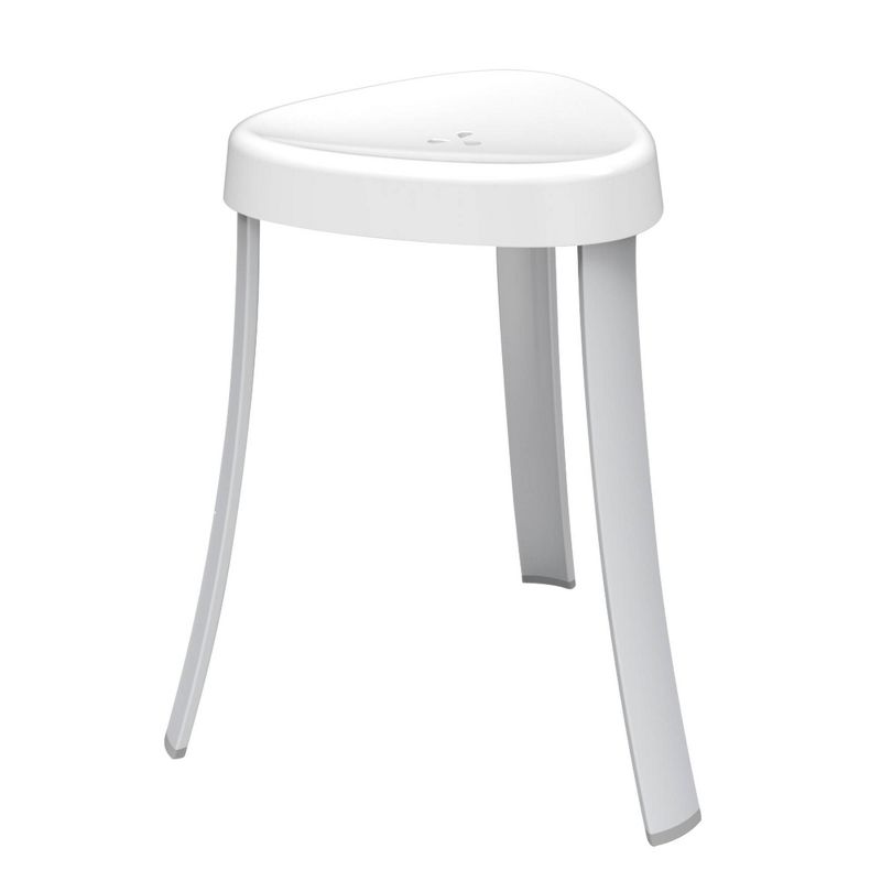 Spa Seat Shower Stool with Rust Proof Aluminum Legs White - Better Living Products, 4 of 8
