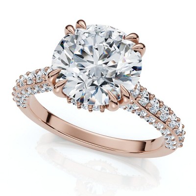Pompeii3 Certified 2 3/4Ct Diamond Engagement Ring 14k Gold Lab Created