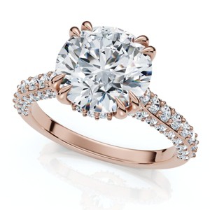 Pompeii3 Certified 2 3/4Ct Diamond Engagement Ring 14k Gold Lab Created - 1 of 4