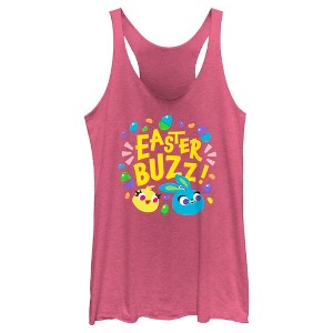 Women's Toy Story 4 Ducky and Bunny Easter Buzz Racerback Tank Top - 1 of 4