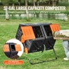VEVOR Compost Bin, 37-Gal Dual Chamber Composting Tumbler, High Volume Two Rotating Chambers with 2 Sliding Door and Steel Frame, BPA Free Composter - 3 of 4